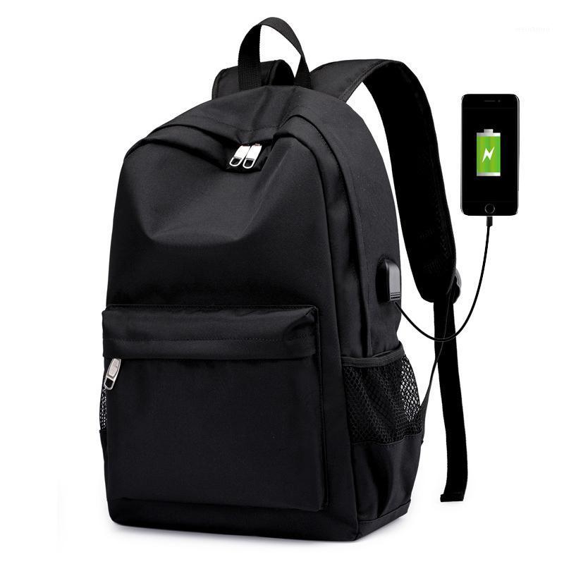 

Black Men backpacks school high school for boys Teenage Nylon Usb Charging Back Pack Teen Student Bagpack Big Capacity New 20211