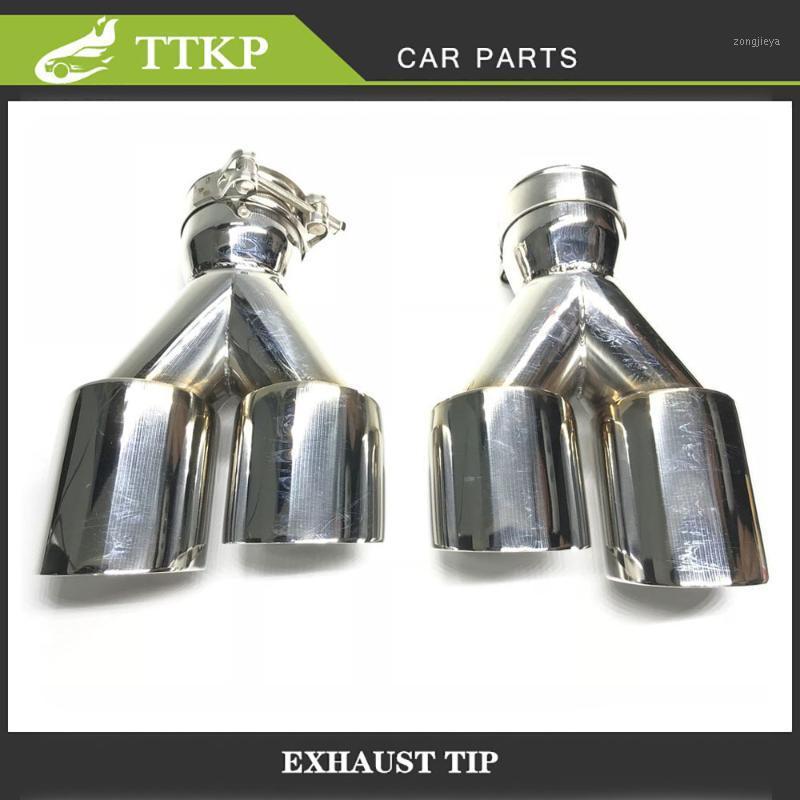 

2 pieces imported size 51 outlet size 89 stainless steel universal exhaust pipe tip exhaust tailpipe muffler1