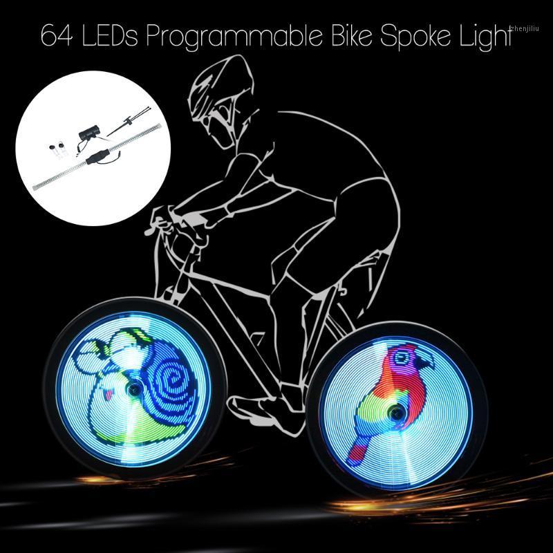 

Bicycle Spokes Lights 64 LEDs Wireless Bicycle Wheel Light Bike Light Lamp Lights Color Changing Programmable1