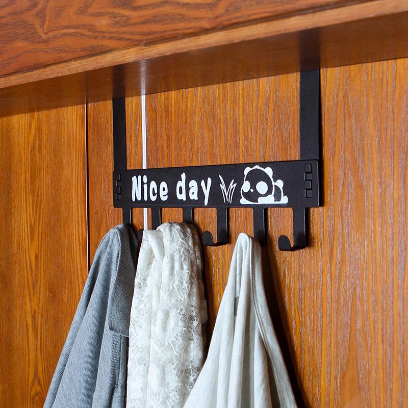 

Carbon Steel Door Hook Hanger Black White Clothes Coat Towel Storage Holder Wardrobe Organizer Hanging Rack Home Decorative Hook
