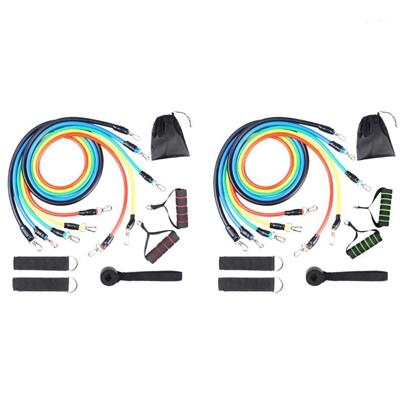 

12Pcs Esistant Bands Resistance Bands with Handles Set 5 Pulls Excersize1
