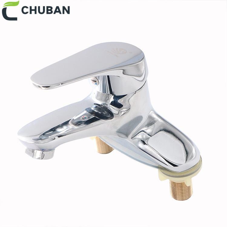 

CHUBAN Durable Single Lever Bathroom Faucet Chrome Polished Solid Brass Basin Mixer Tap Water Mixer Taps Basic Basin Faucets C55
