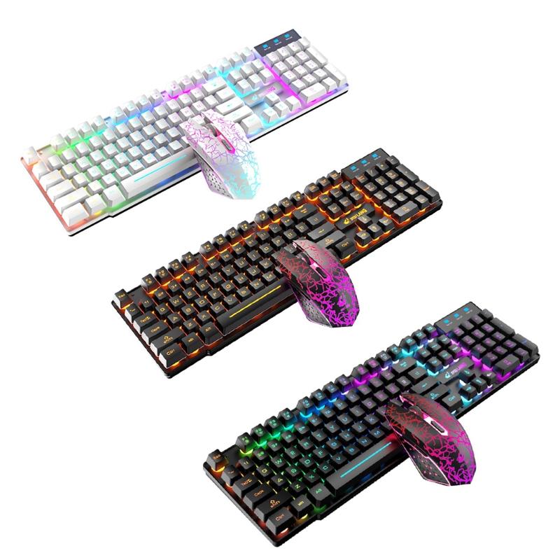 

2.4G Wireless Gaming Keyboard and Mouse Set Colorful LED Breathing Light Keypad