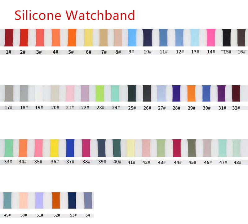 

Soft Silicone smart Strap Watch Band for smartwatch 54 colors