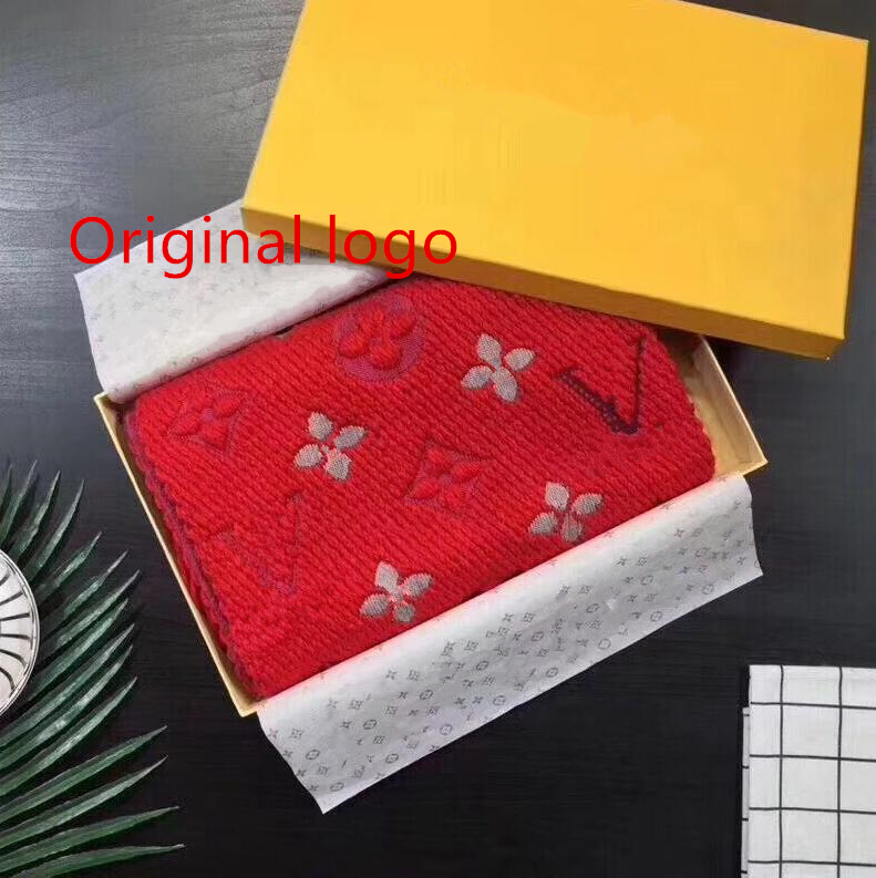 

designer scarf Winter LOGOMANIA SHINE Cashmere Scarf Women and Men Two Side Black Red Silk Wool Blanket Scarfs Pashmina Scarves and Shawls