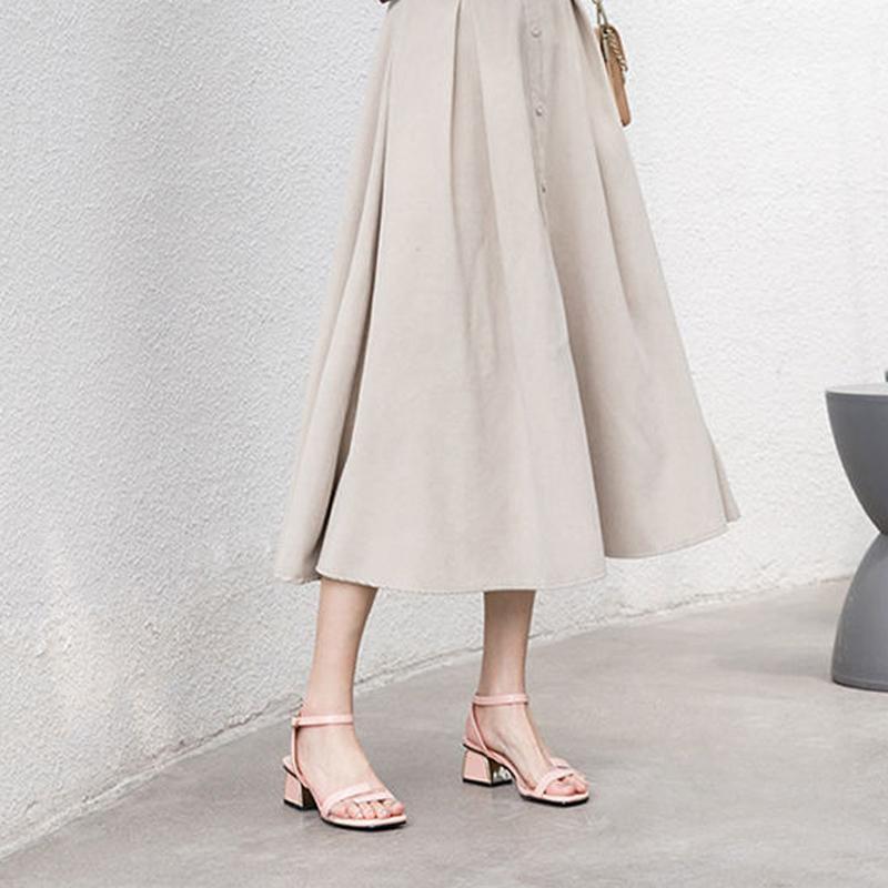 

Teahoo new summer fashion women sandals high quality patent leather ankle strap buckle women roman shoes lady single shoes1, White