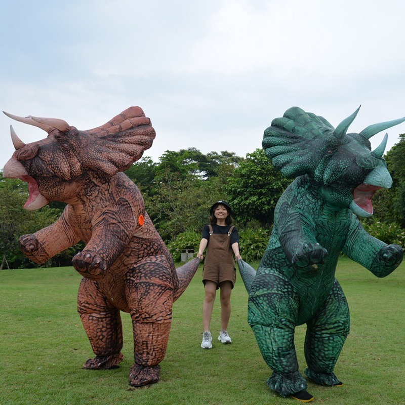 Mascot CostumesDinosaur Costume Spinosaurus Pterodactyl Triceratops Adult Mascot Halloween Man Boy Universal Costume-image-747359714