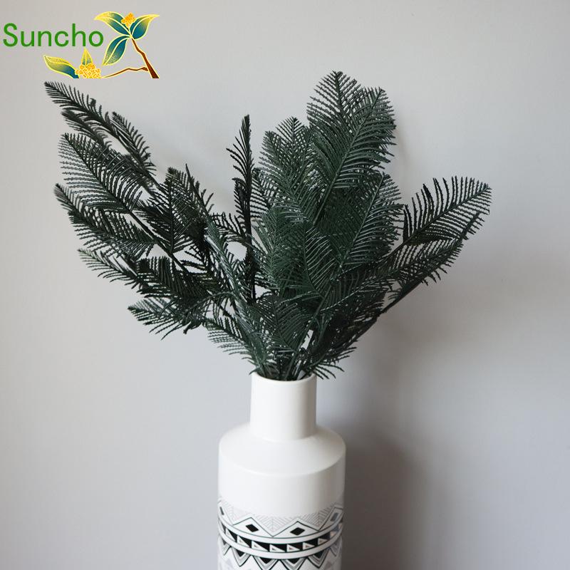 

Suncho DIY Fake Flower Artificial Plants Flowers Branch Colorful Leaves For Home Wedding Garden Decor Table Decor Faux Plant, Orange