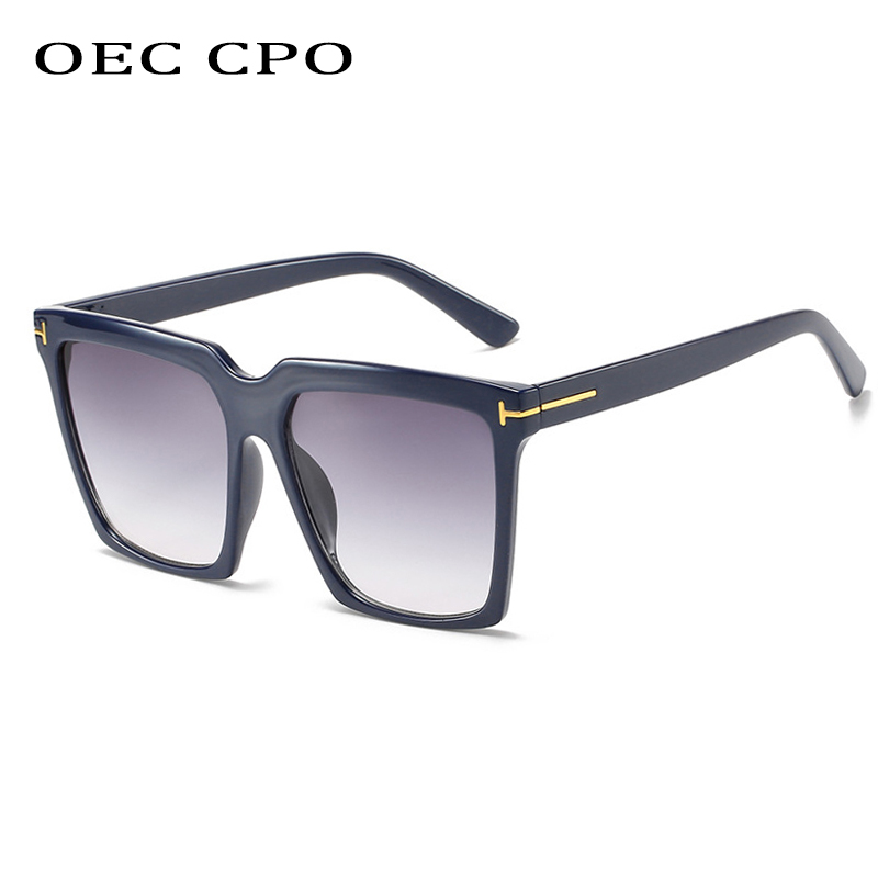 

Sunglasses OEC CPO Retro Big Frame Square Women Men Vintage Flat Top Sun Glasses For Female Fashion Shades O607