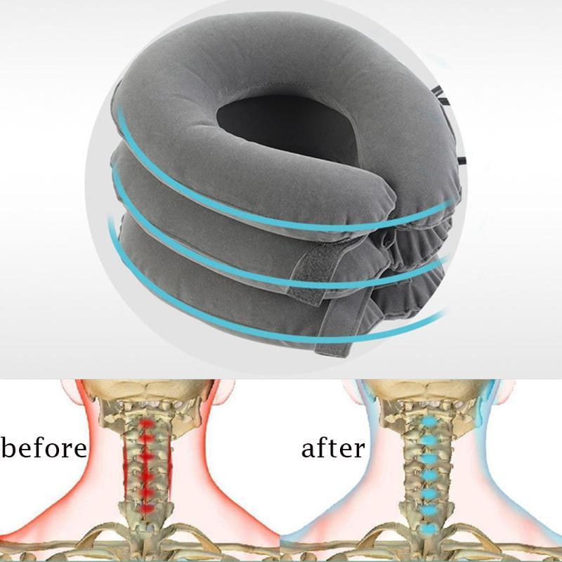 

Inflatable Cervical Vertebrae Neck Pillow Traction Pain Release Neck Posture Correction Rest Relax Cushion Outdoor Home Sleeping1