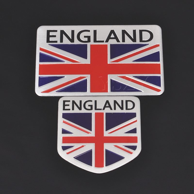 Inglés Bandera 2 Eng insignia en autos de la placa de pegatinas de vinilo Calcomanías legales del Reino Unido no EU 