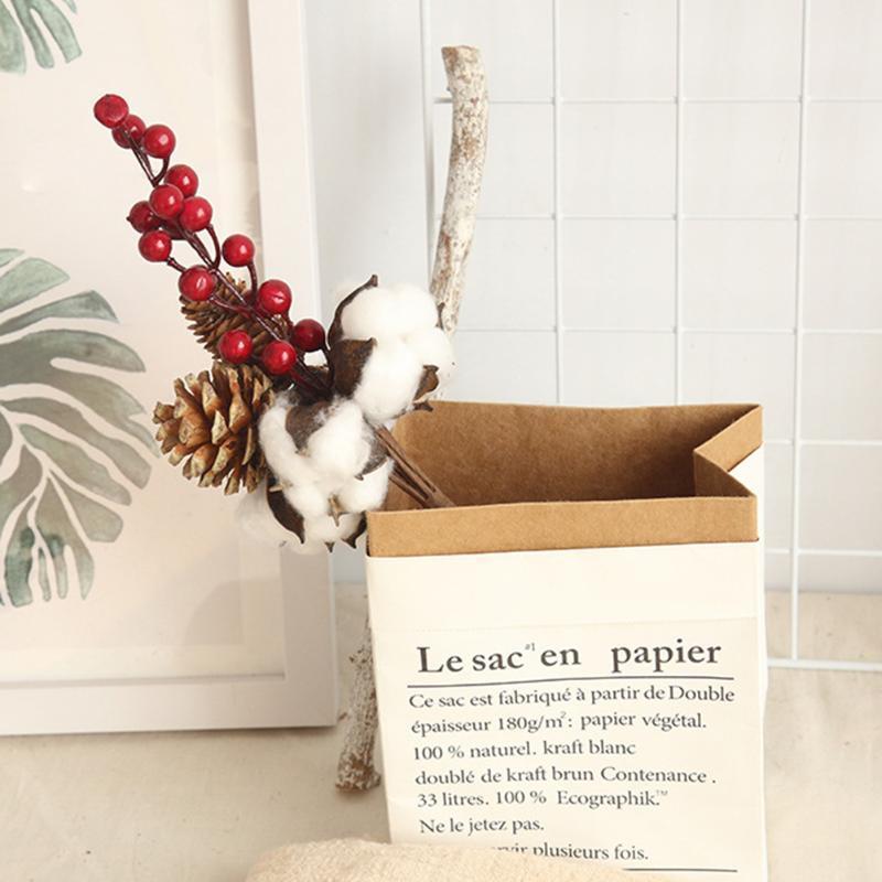 

Artificial Kapok Natural Dried Flower Branch Cotton Wedding Decoration Home Party Festival Supplies DIY Wreath Fake Floral Gift1, A2