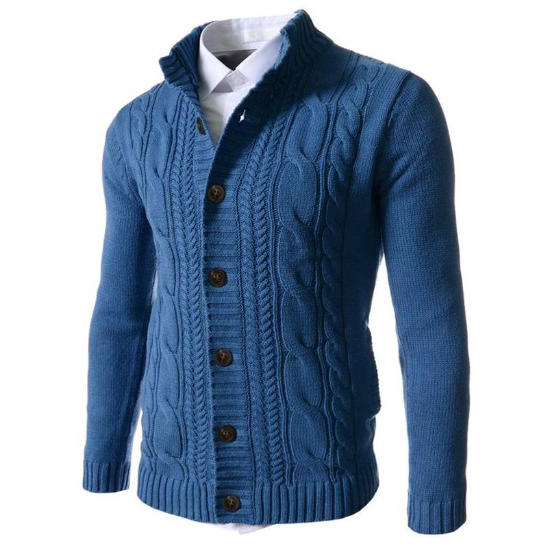 

Men's Sweater 2020 New Autumn Winter Warm Thick Velvet Coat Cardigan Jacket Men's Clothing Casual Knitting, Gray