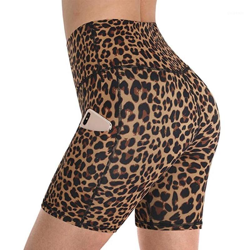 

High Waist Casual Biker Shorts Summer 2020 Women Short Pants Leopard Fitness Cycling Shorts Sexy Skinny Printed Femme #741, Black