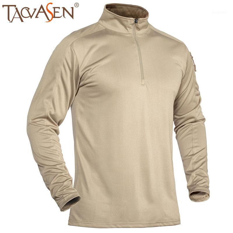 

TACVASEN Outdoor Hiking T Shirts Men Summer Long Sleeve Solid Climbing Camping T-Shirts Male Quick Dry Tactical Tshirts1, Black