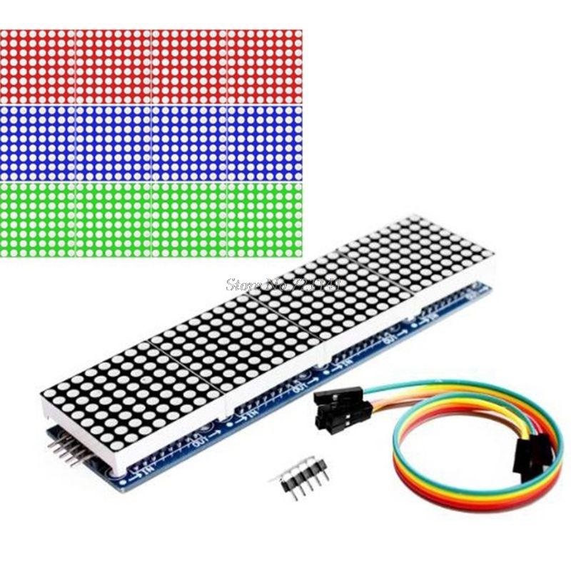 

MAX7219 4 in 1 LED Display Dot Matrix Microcontroller MCU Control Module 5P Line Dropship