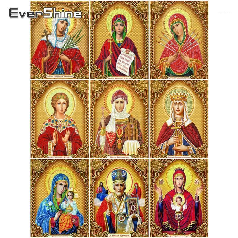 

EverShine DIY 5D Diamond Painting Religion Cross Stitch Full Square Diamond Embroidery Bead Picture Kits Wall Decoration1