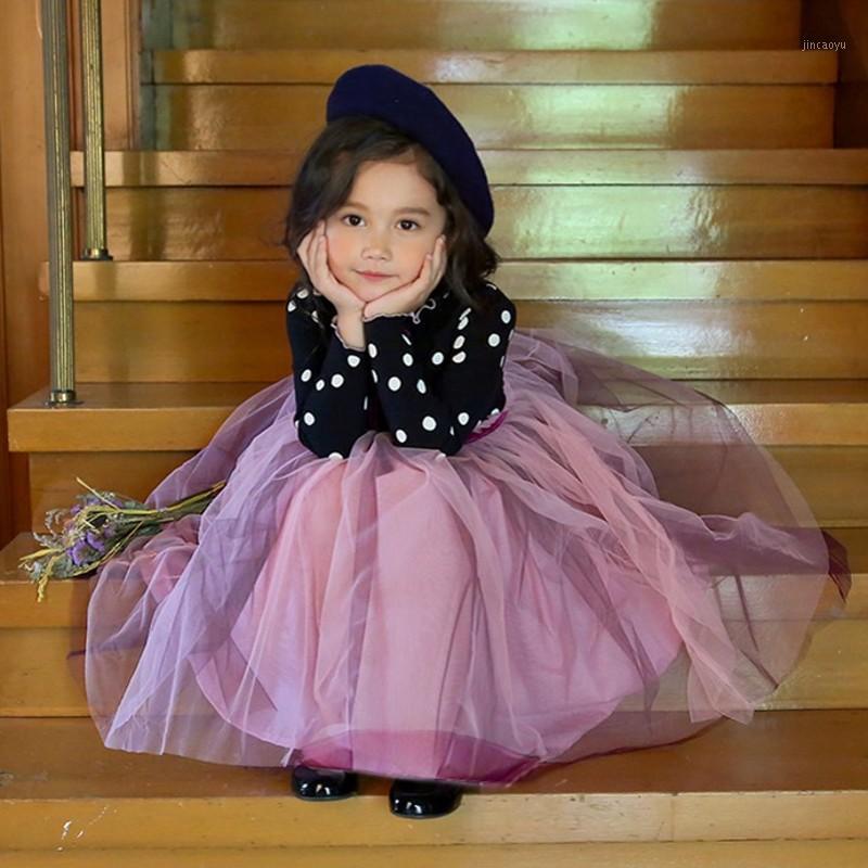 

Long Sleeve Winter Girls Dress Dots Casual Dress for Girls School Clothing Party Events 3-8Years Kids Autumn1