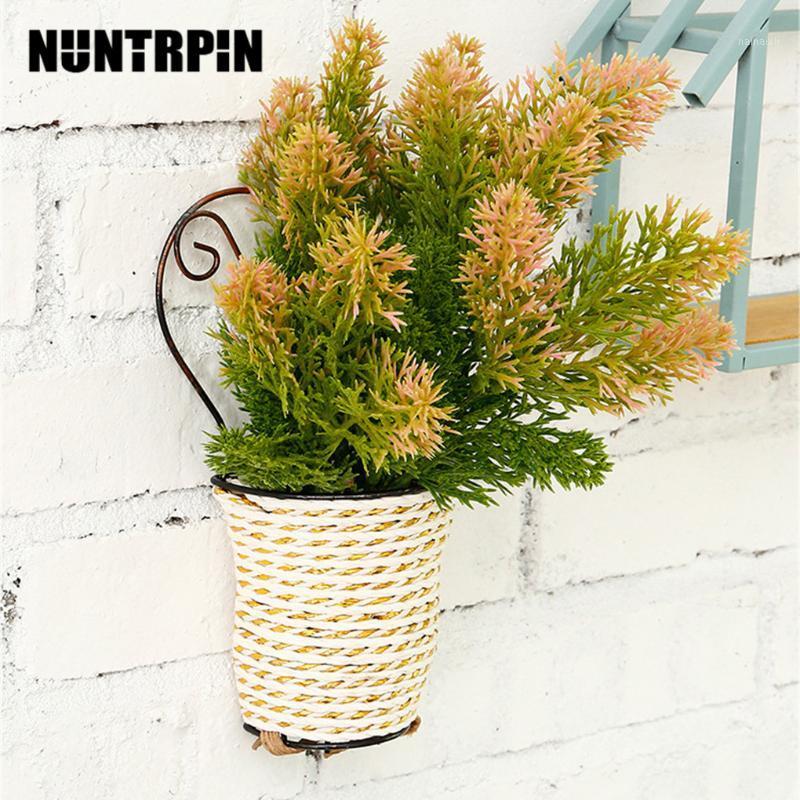 

5 branch Fake Plant Artificial Pine Leaves Branch Simulation Plant Leaves Wedding Party Decoration1, Pink