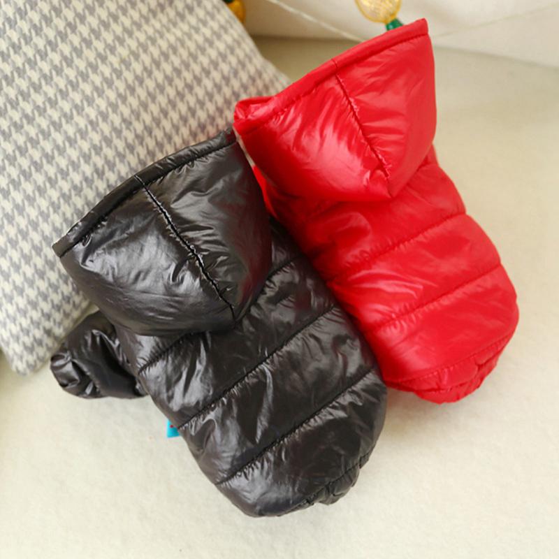 

Pet Winter Dog Warm Clothing Costume Puppy Thickening Down Jacket Classical Solid Color Doggy Clothes Pet Supplies, Red