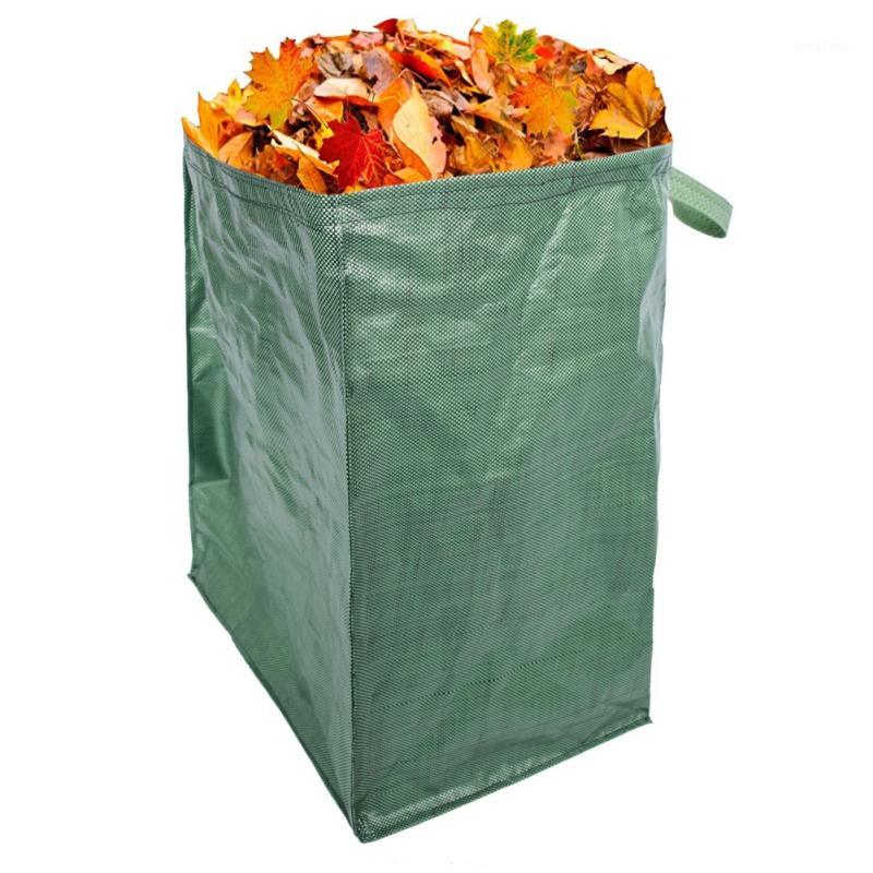 

2020 New Large Capacity Heavy Duty Garden Waste Bag Reusable Waterproof PP Yard Leaf Grass Container Storage Bag1, Green