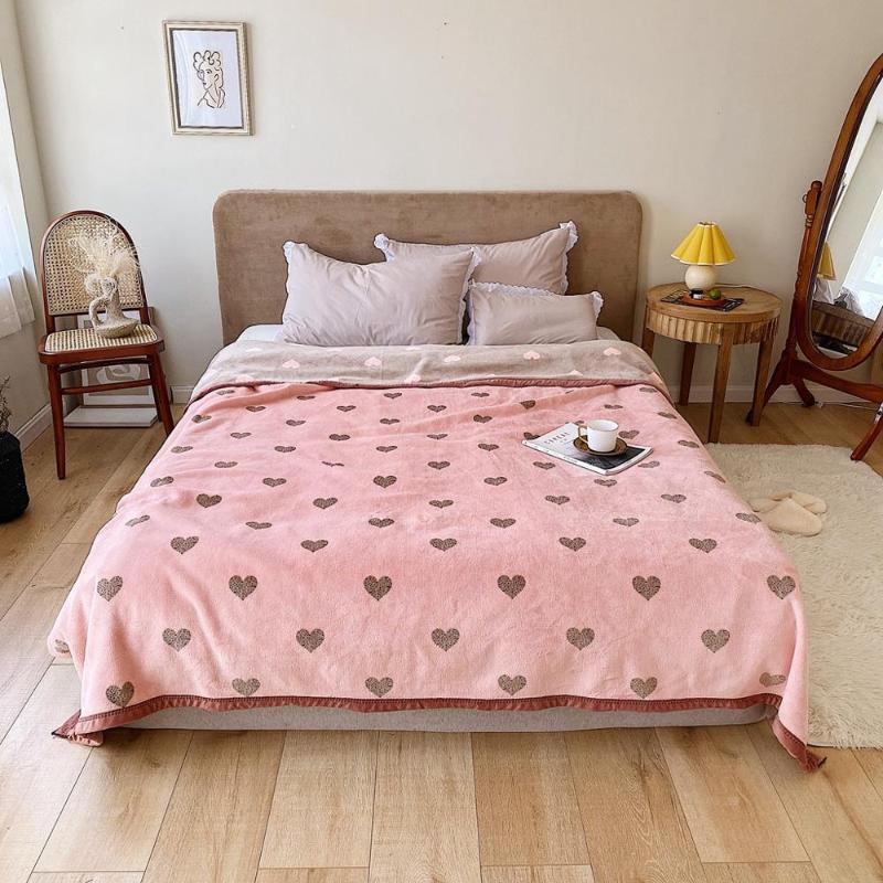 

Luxury Flannel Printed Blanket Double-sided Thick Warm Super Soft Multifunctional Blanket High Quality