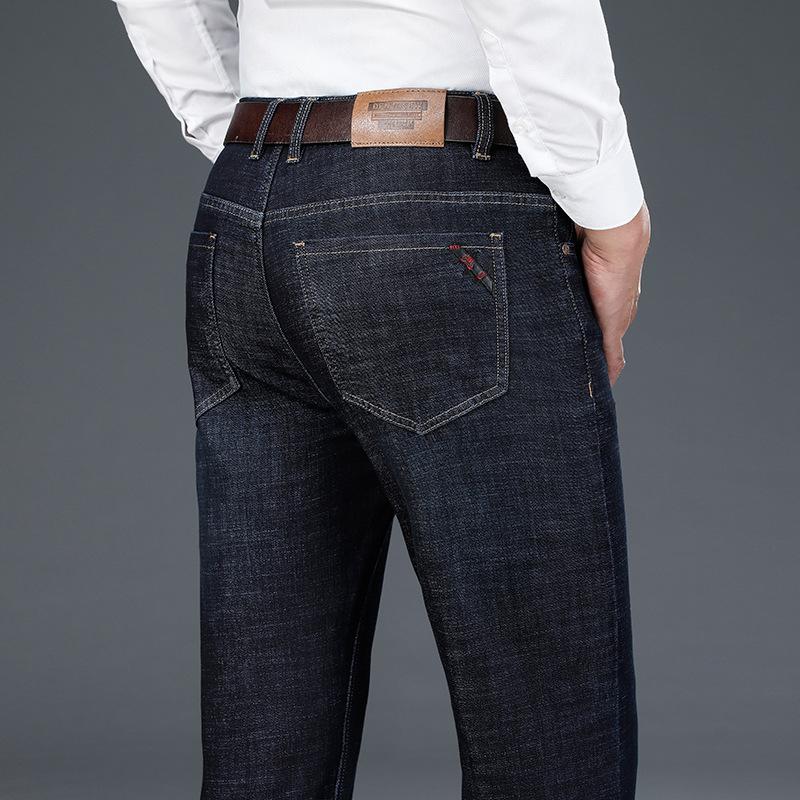 

New Arrival Men Clothing Jeans for Men Autumn Loose Straight Slight Elastic Casual Trousers Business Baggy Jeans Pants,8118, Blue