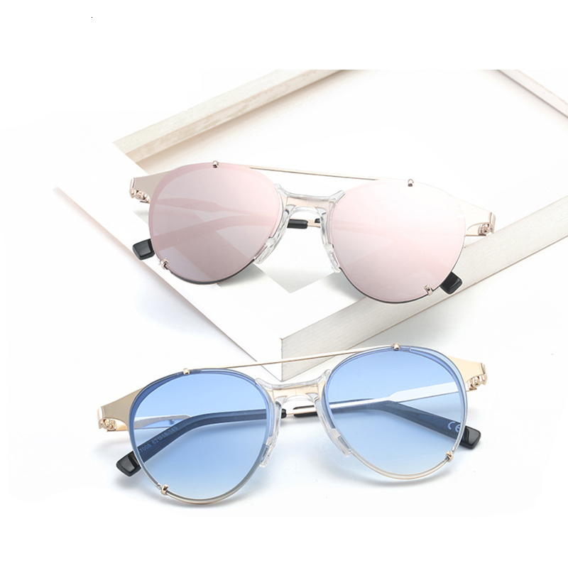 

2021 New Retro Round Glasses European and American Fashion Lovers Wear Color Sunglasses Women Jelly Summer Shade D7008-5 O28g