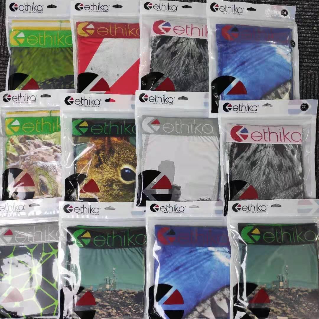 

Style promotion! Ethika boxer designer casual sports boxers hip hop rock consumer underwear skating street fashion quick dry Ethika 210, Random color