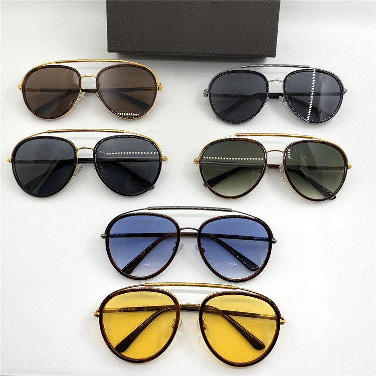 

0748 New Sunglasses Women and men Fashion metal oval Frame UV Protection Lens Popular Summer Style Sunglasses Top Quality Come With box