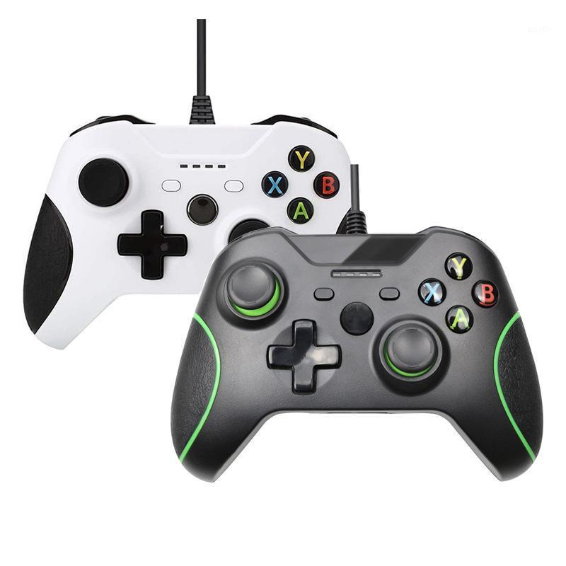 

USB Wired Game Controller For Xbox One Portable 1.75m Long Wire Gamepad For PC Windows Sensitive Joystick Gamepads Black White1