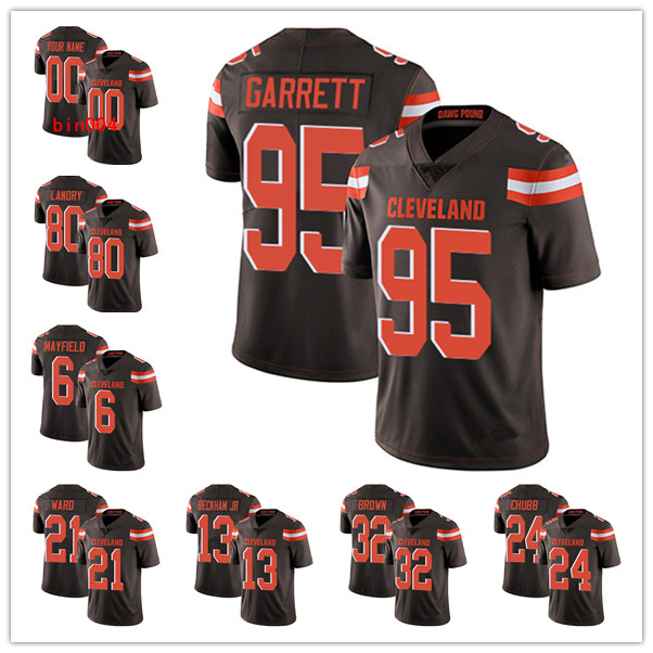 

Cleveland Browns MEN WOMEN YOUTH 13 Odell Beckham Jr 6 Baker Mayfield Limited Home Jersey Football Vapor Untouchable, Black;red