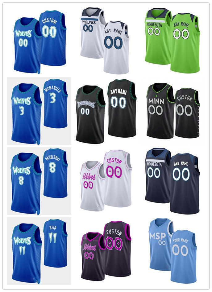 

75th Custom Men Women Youth Minnesota's Timberwolves's 12 Taurean Prince 11 Naz Reid 8 Jarred Vanderbilt 3 Jaden McDaniels Basketball Jerseys, Color
