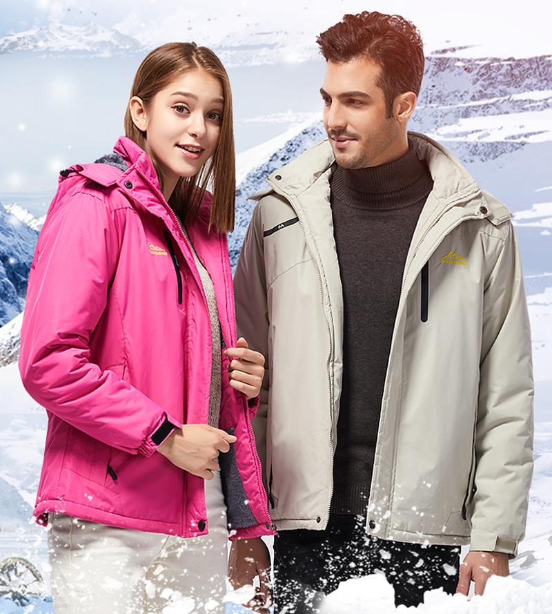 

New Fashion Windproof Men Jackets Couple Outdoor Camping Waterproof Outwear Women Fleece Hooded Tops High Quality Autumn Coat, 1898-1-pink