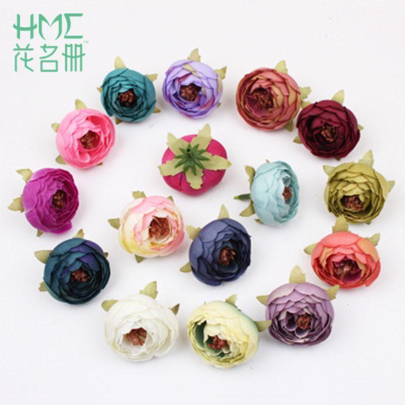 

5pcs 10pcs 5cm High Quality Silk Artificial Flower Peony Flower Head Wedding Decoration DIY Garland Craft Accessories1, Purple