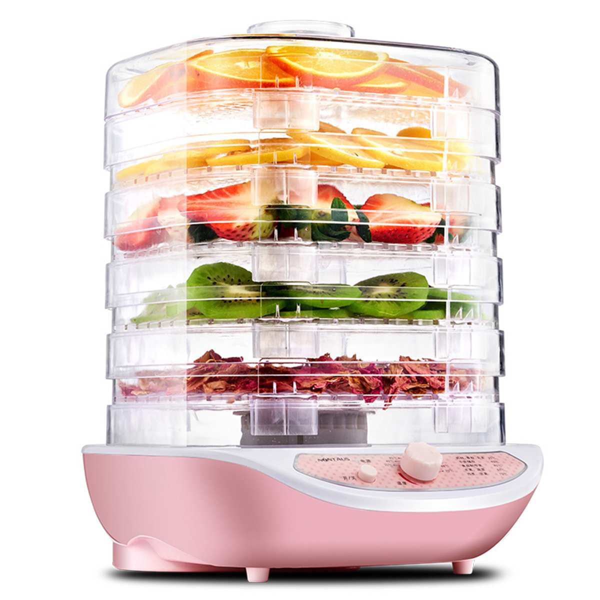 

Dried Fruit Vegetables Herb Meat Machine Household MINI Food Dehydrator Pet Meat Dehydrated 5 trays Dryer + Adapter US EU AU UK