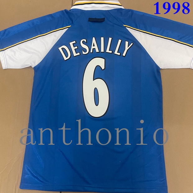 

TOP 1997/1998 retro soccer jerseys Star ZOLA 25 DESAILLY 6 Lampard 8 Drogba 11 football shirt terry Classic 98 99 away Futbol jersey Maillot, Black;yellow
