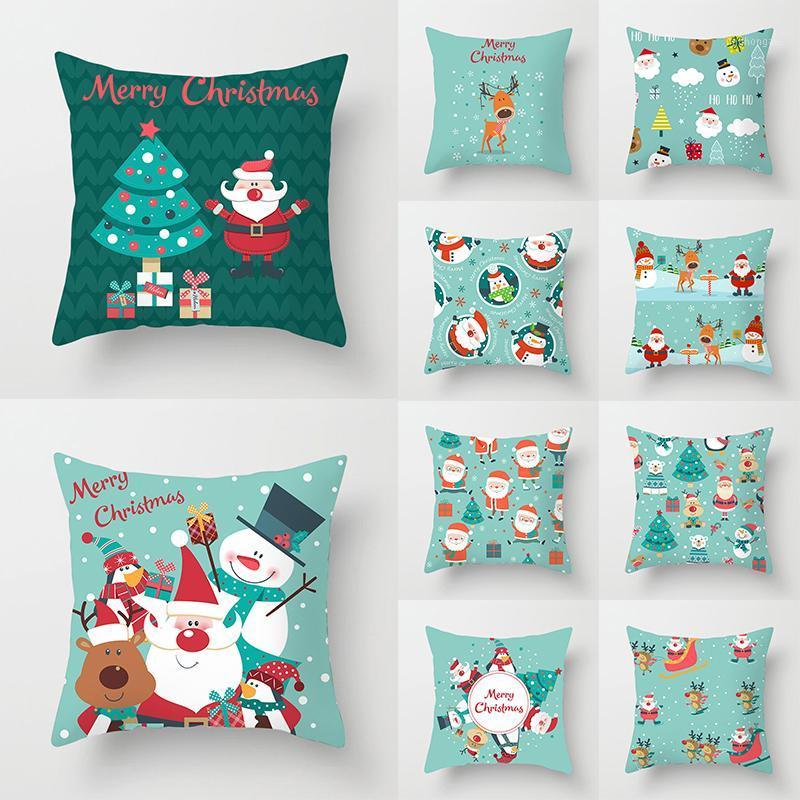 

Christmas Throw Pillows Covers Pillow Case Waist Throw Cushion Cover Home Supplies Comfortable Cushion Cover Xmas Home Decor1, 10