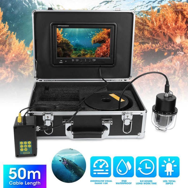 

9 Inch DVR 50m Underwater Video Camera IP68 Waterproof 20 Lamps 360 Degree Rotating Dome Panoramic with 8G Memory Card 100-240V1