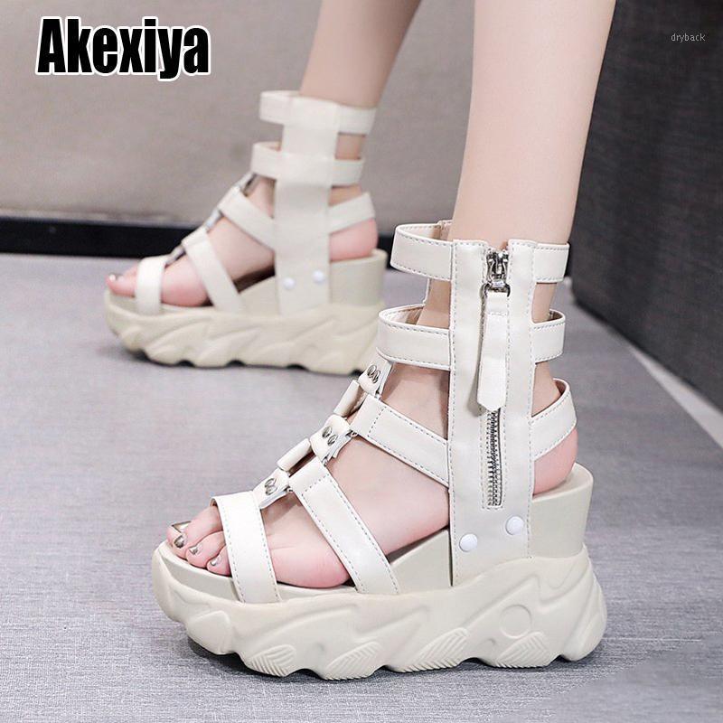 

Sandals 2021 summer style Roman sandals high-heeled black women's shoes 9cm super high heel wedge o0011