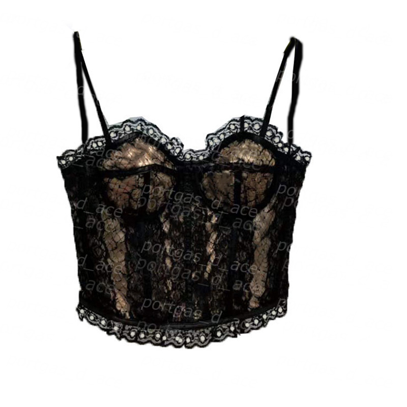 

Luxury Embroideried Lace Corsets Brand Sexy Black Push Up Bustiers Womens Vintage Bottoming Sling Tops Designer Fishbone Corset Tops, Real photo pls contact me