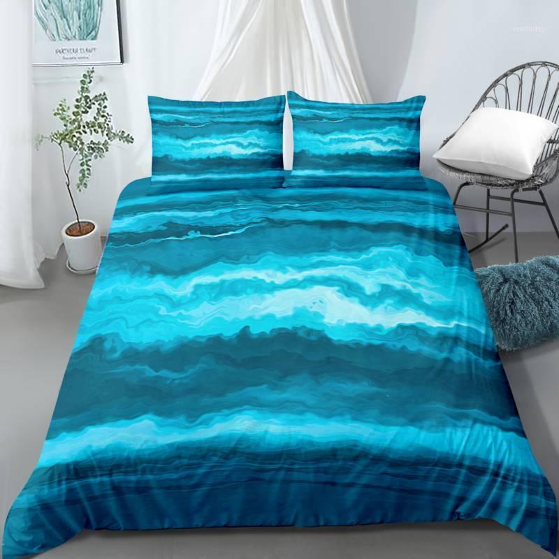 

3D Bedroom Printed Pillowcases Bedding Set Queen King Size Dropshipping Marine scenery Bohemia flower style 241, 25-1