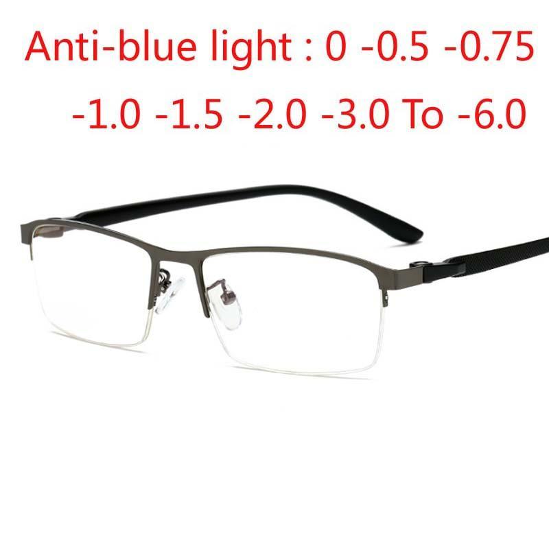 

Half Frame Anti-blue light Nearsighted Glasses Resin Nearsight Woman Men Shortsighted Myopia Eyewear -1.0 -1.5 -2 -2.5 -3 -To -61
