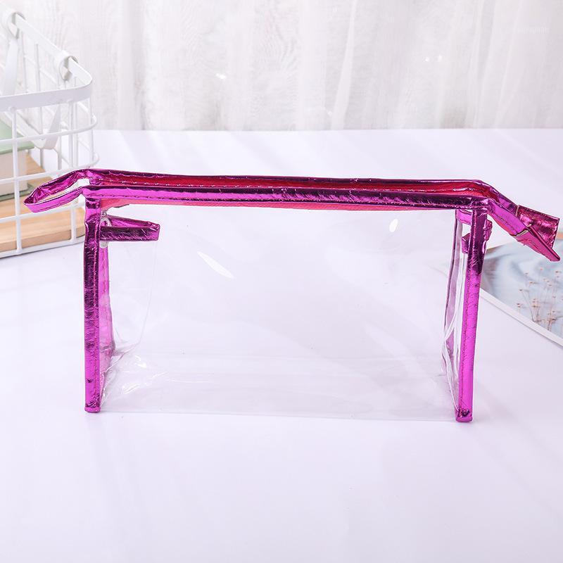 

Transparent cosmetic bag pvc portable storage bag washing set gift gift1, Sky blue