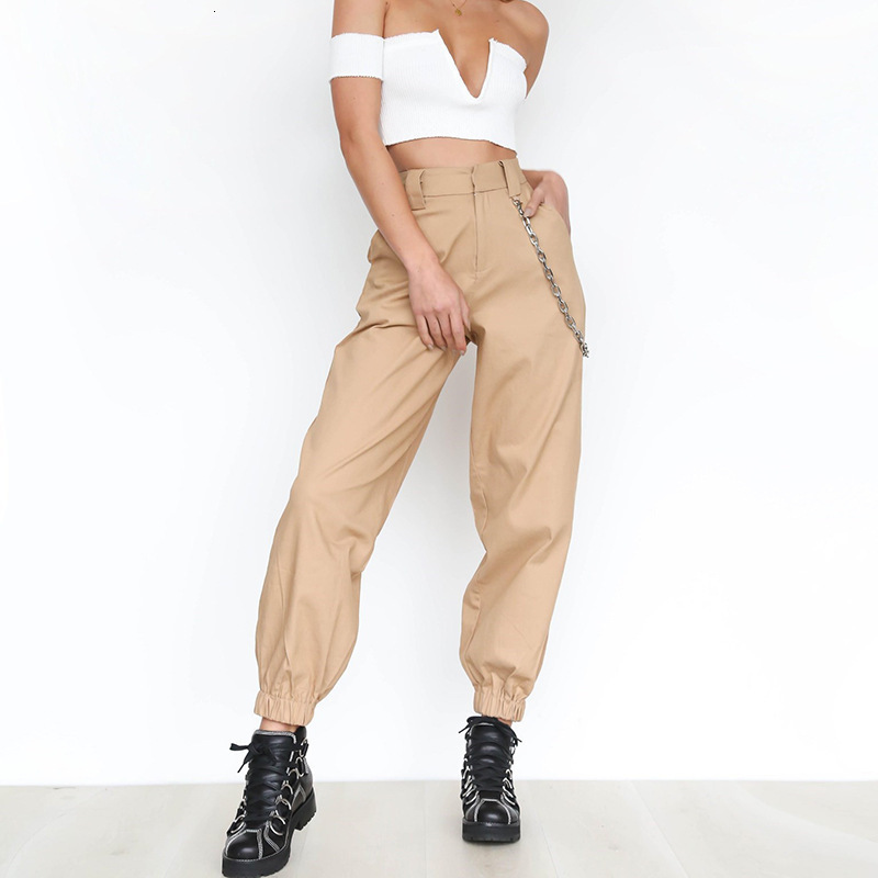 

2021 New High Waist Harem Pants Women Summer Streetwear Hip Hop Trousers Oqgf, Green