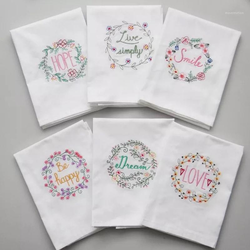 

6PCS/Lot Cotton rectangle servetten Dishtowel Kitchen Towel Dish Towel Cleaning Cloth Embroidered 45x70cm Table Napkin1