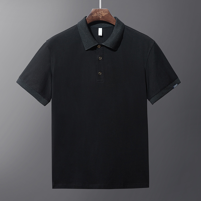 

2021 New Men's Shirt, Summer , Clothes Plus Size 8xl 5xl 7xl 6xl Black Polo Collar Gosp, Solid black