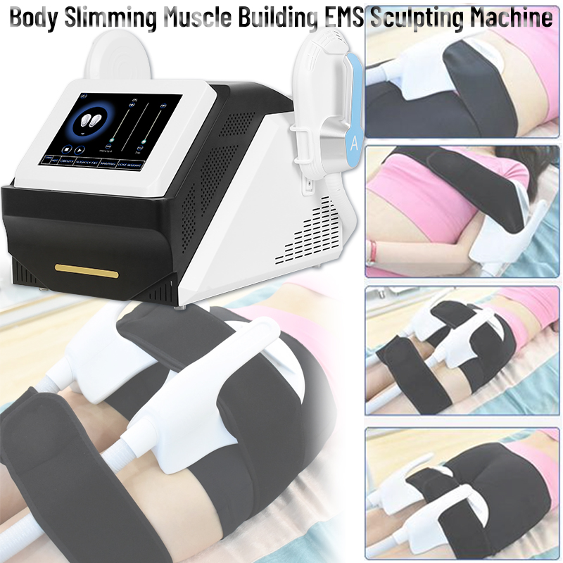 

New Arrival 2 handle muscle building portable high intensity emt ems muscle stimulator body slimming machine emslim machines