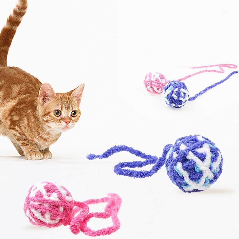

1PC Wool Ball Weave Ball Teaser Toy Pet Dog Cat Kitten Teaser Playing Play Chew Rattling Scratch Catch Interactive Toys Rope1