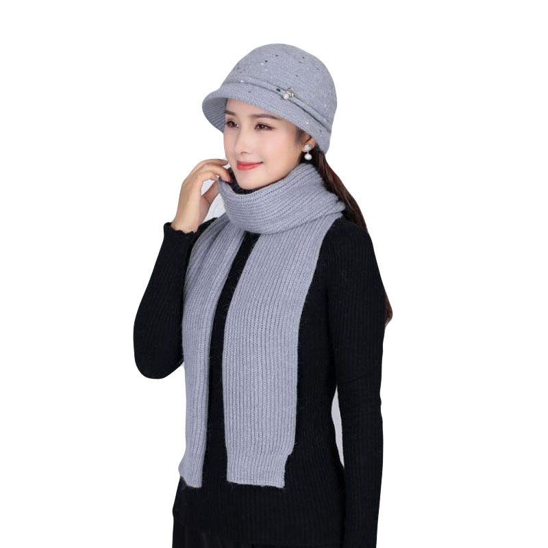 

Winter Women Knitted Hats Lady Skullies Super Soft Wool Mix Fur Hat Warm Beanies Female Baggy Headwear mom Cap
